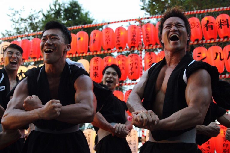 筋肉盆踊り　中野盆踊り　マッチョ　筋肉紳士集団 ALLOUT